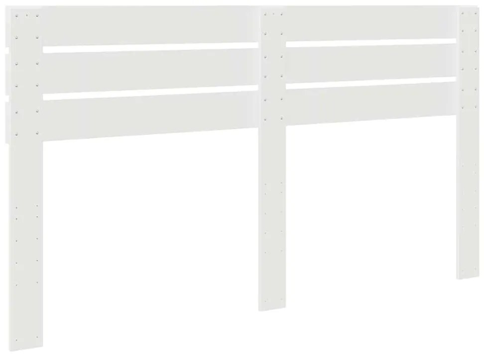 vidaXL Κεφαλάρι με κεφαλάρι Λευκό 200 cm Επεξεργασμένο ξύλο