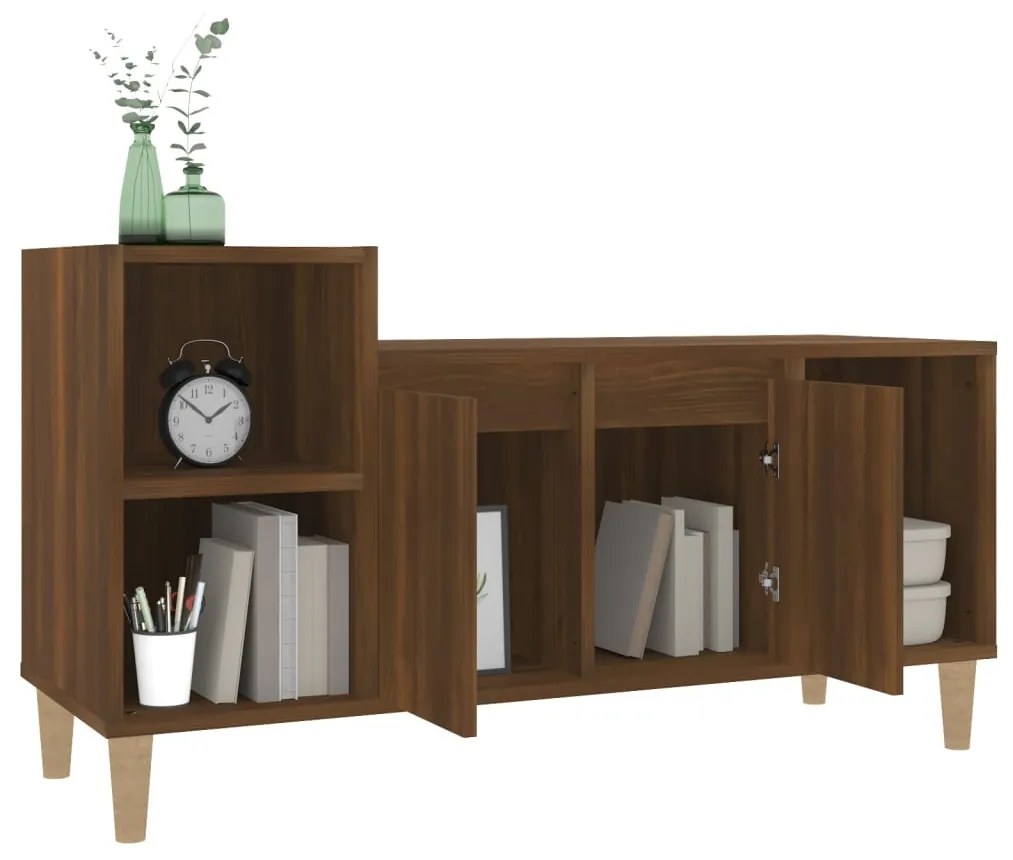 vidaXL Έπιπλο Τηλεόρασης Καφέ Δρυς 100x35x55 εκ. Επεξεργασμένο Ξύλο