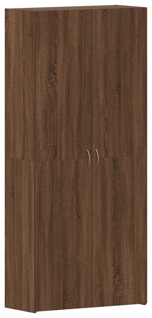 vidaXL Ντουλάπα Παπουτσιών Καφέ Δρυς 80x35,5x180 εκ. Κατασκευασμένο ξύλο