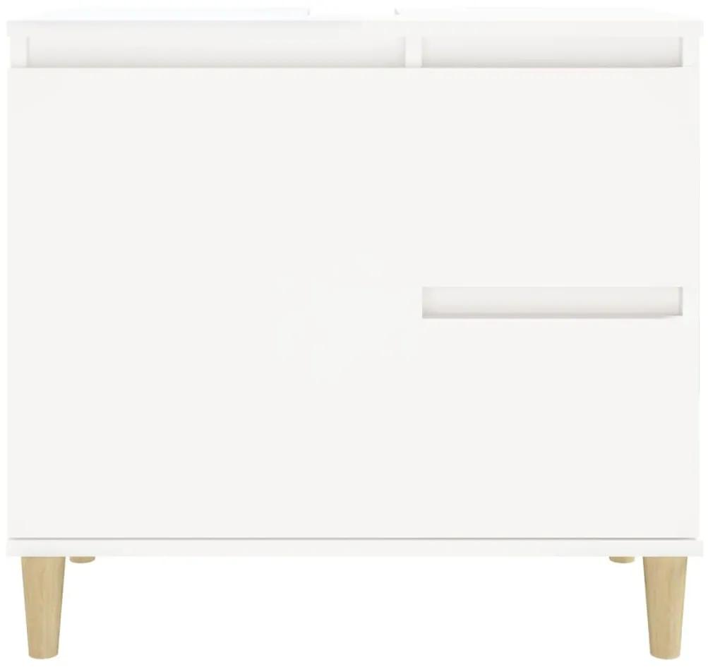 Ντουλάπι Μπάνιου Λευκό 65 x 33 x 60 εκ. από Επεξεργασμένο Ξύλο - Λευκό