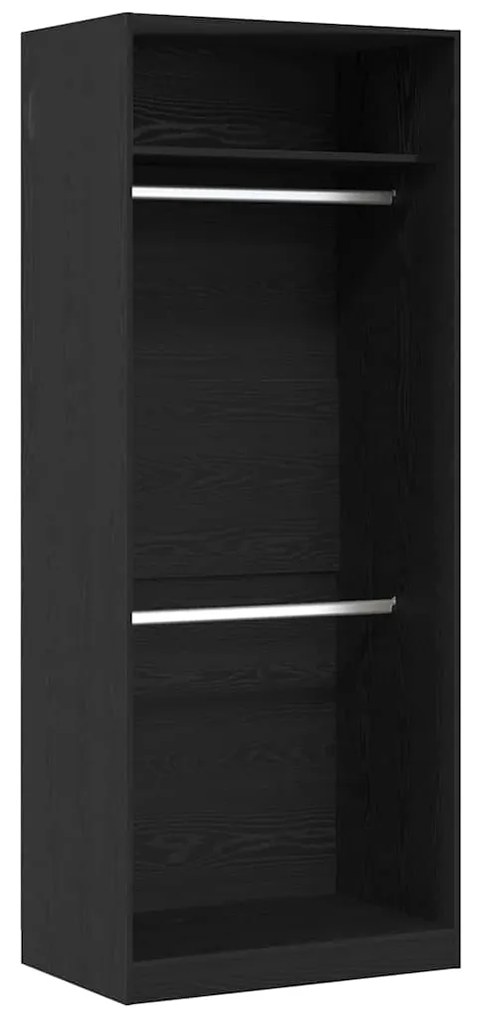 vidaXL Ντουλάπι Μαύρη Οξυά 80 x 50 x 200 εκ. Επεξεργασμένο ξύλο