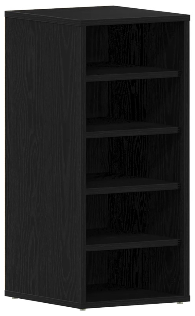 vidaXL Ντουλάπα Παπουτσιών Μαύρη Δρυς 32x35x70 εκ Επεξεργασμένο Ξύλο