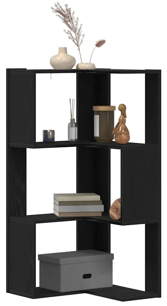 vidaXL Βιβλιοθήκη Μαύρη Οξυά 50 x 50 x 102 εκ