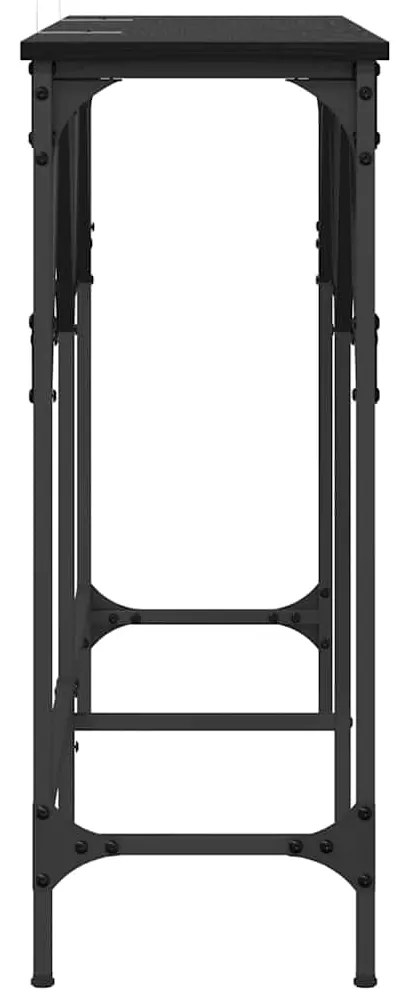vidaXL Τραπέζι κονσόλας Μαύρη δρυς 140 x 29 x 75 εκ Επεξεργασμένο ξύλο