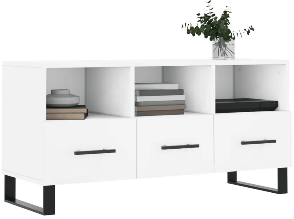 vidaXL Έπιπλο Τηλεόρασης Λευκό 102 x 36 x 50 εκ. από Επεξεργ. Ξύλο