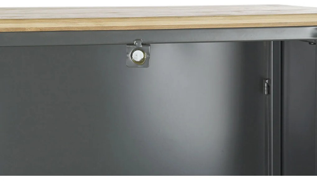 Ράφια DKD Home Decor Φυσικό Γκρι Μέταλλο Ξύλο 2 Ράφια (79 x 39 x 133 cm)