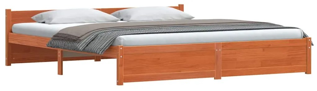 vidaXL Σκελετός Κρεβατιού Καφέ κεριού 180 x 200 cm Μασίφ ξύλο πεύκου