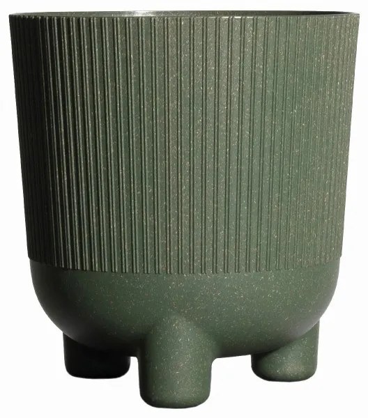 Supergreens Κασπώ Πλαστικό "Cortado" Στρογγυλό Πράσινο 18x18x19.5 εκ.