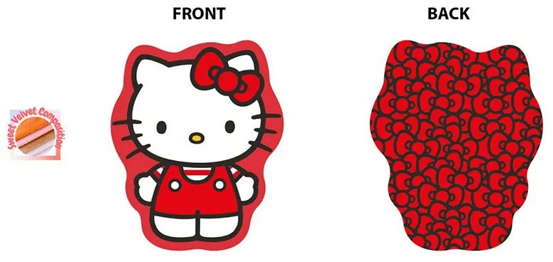 Διακοσμητικό Μαξιλάρι Βελουτέ 2 Όψεων Dimcol Hello Kitty 691 Red 20cm