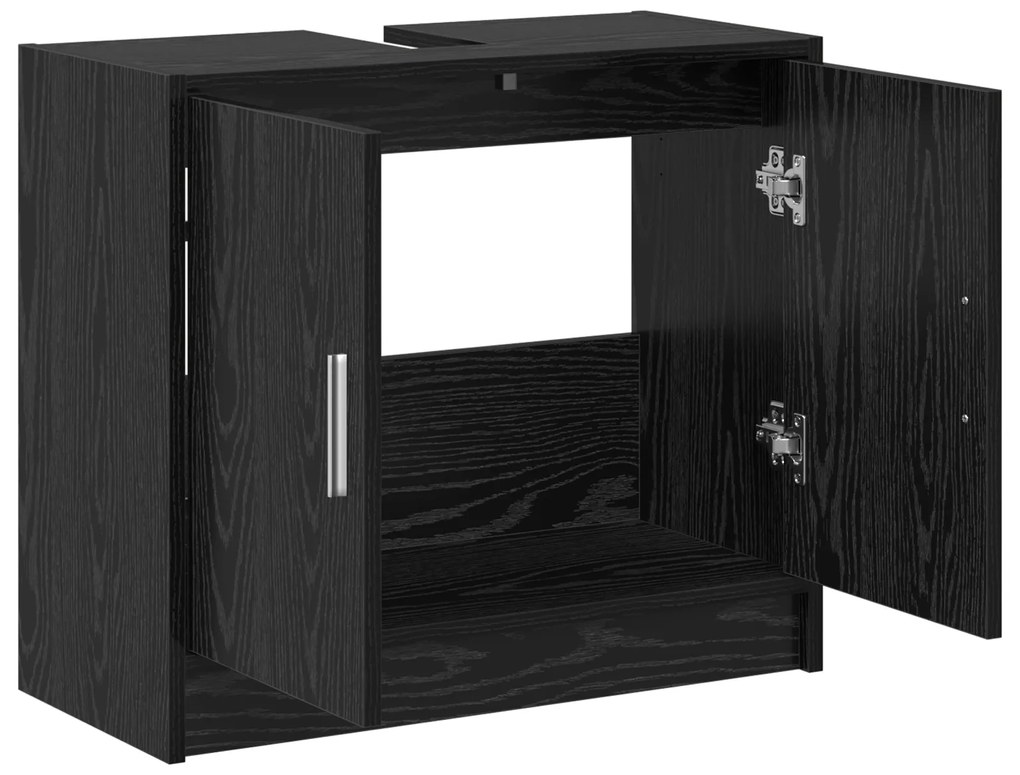 vidaXL Ντουλάπι Νιπτήρα  Μαύρου Δρυός 63x29x55 εκ. Επεξεργασμένο Ξύλο