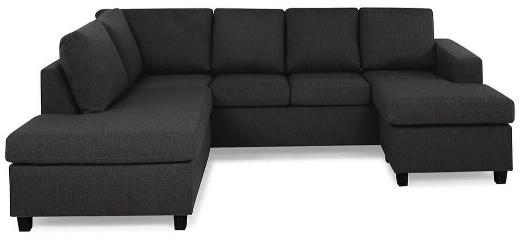 Γωνιακός Καναπές Scandinavian Choice C154, Ανθρακί, Μαύρο, 254x194x82cm, Πόδια: Πλαστική ύλη | Epipla1.gr