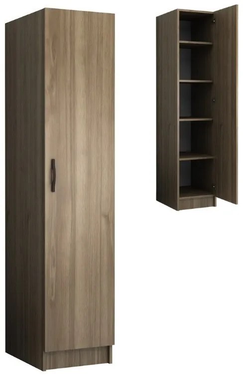 Megapap Ντουλάπα Ρούχων Ricardo Μονόφυλλη Καρυδί 40x51,8x181εκ.