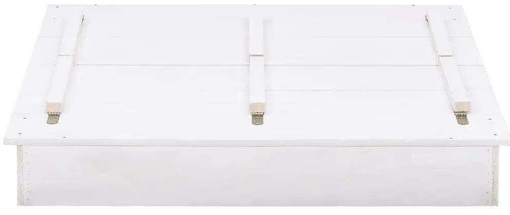 vidaXL Αμμοδόχος Λευκή 95 x 90 x 15 εκ. από Ξύλο Ελάτης