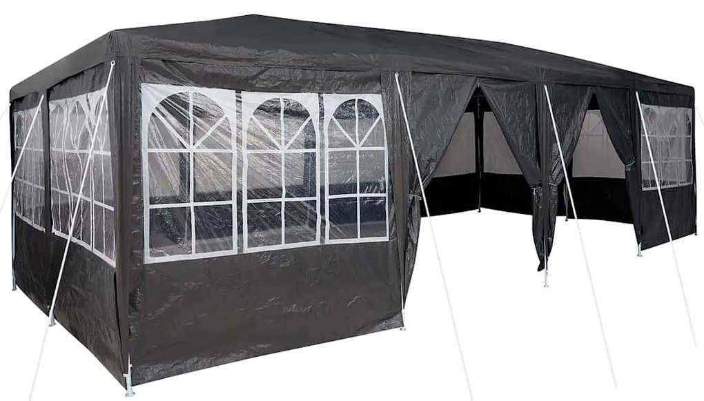 vidaXL Σκηνή Πάρτυ Γκρι και Λευκό 800 x 400 x 266 εκ