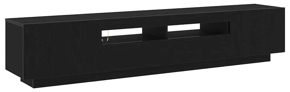 vidaXL Ντουλάπι TV 2 pcs Μαύρο 200 x 35 x 40 εκ. Επεξεργασμένο ξύλο