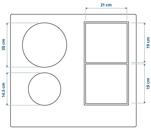 KOLSTAN επαγωγική εστία/IKEA 500, 58 cm 805.594.66