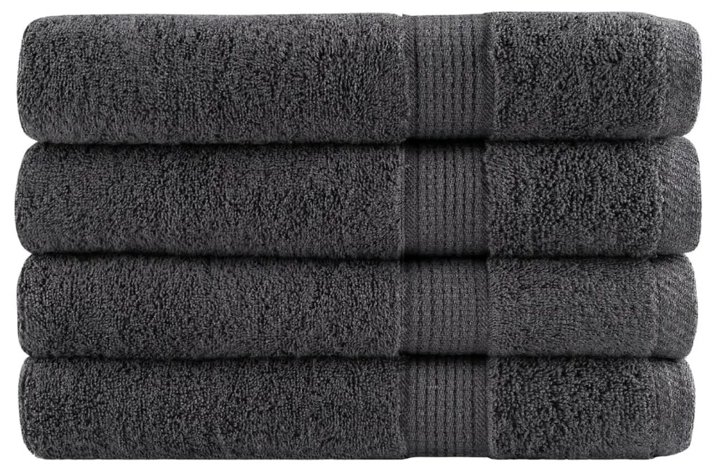 Πετσέτες Premium SOLUND 4 τεμ. Ανθρακί 100x200 εκ. 600 γρ./μ²