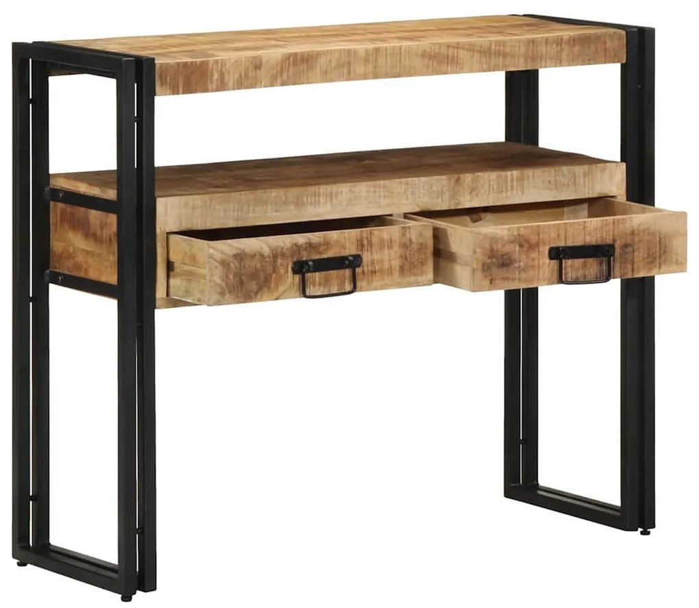 vidaXL Τραπέζι κονσόλας Καφέ 90 x 33 x 75 εκ Στερεό ξύλο μάνγκο