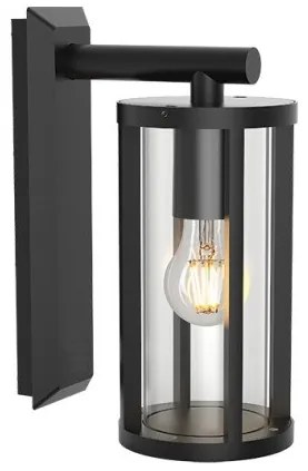 Απλίκα Φωτιστικό Τοίχου E27 15W IP65 Μαύρο E338 Zambelis-E338-Μαύρο E338