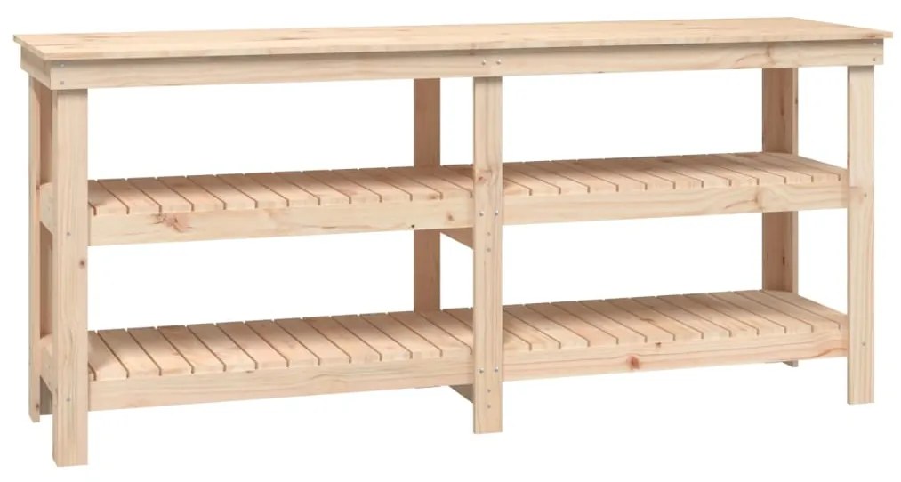 vidaXL Πάγκος Εργασίας 181 x 50 x 80 εκ. από Μασίφ Ξύλο Πεύκου