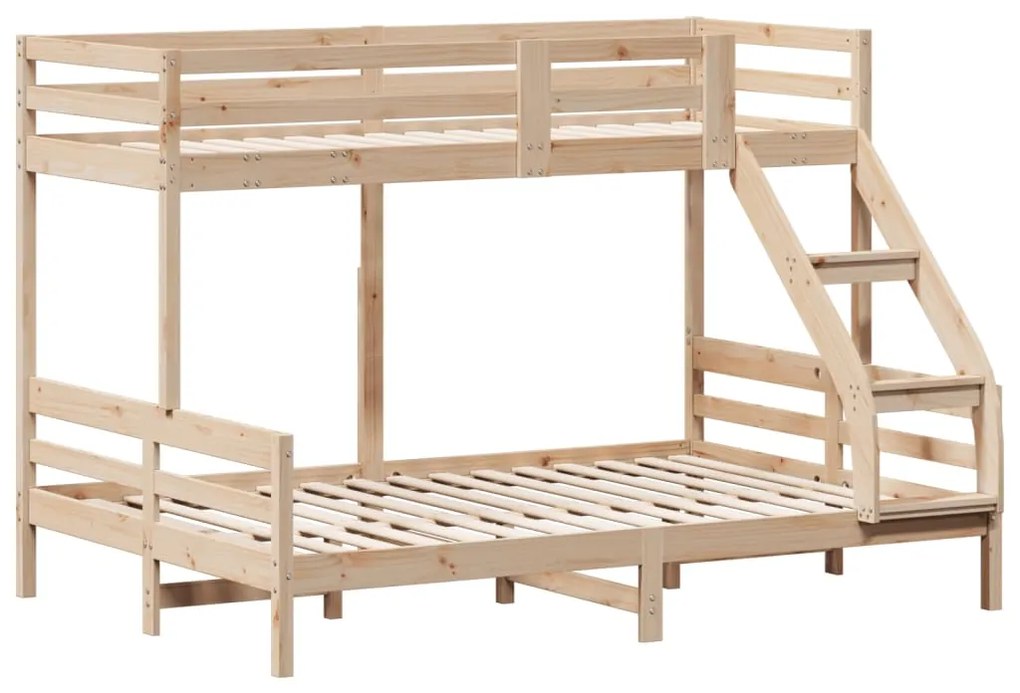 vidaXL Κουκέτα 90x200/140x200 εκ. από Μασίφ Ξύλο Πεύκου