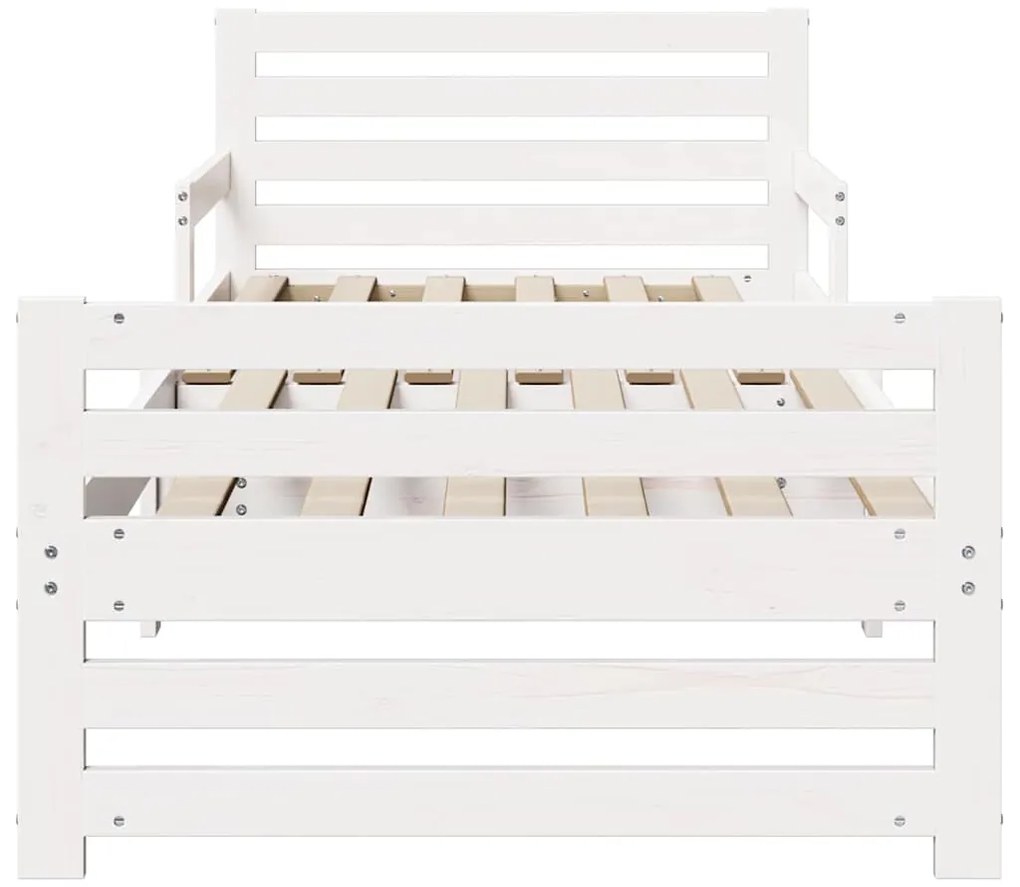 vidaXL Σκελετός Κρεβατιού Λευκό 80 x 200 cm Επεξεργασμένο ξύλο