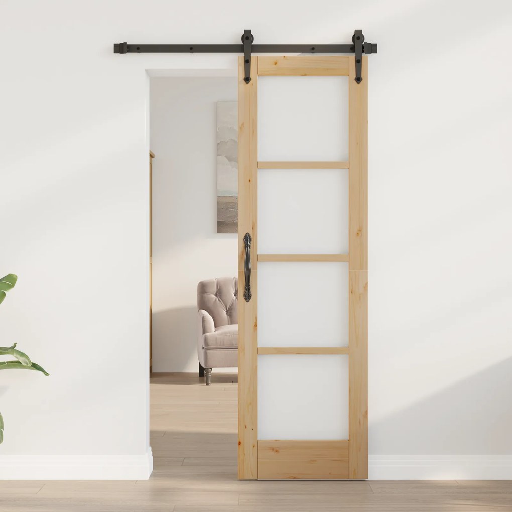 vidaXL Εσωτερική Πόρτα με Γυαλί "ORKDAL" 61x198,5x4 cm Στερεό Ξύλο Πεύκου