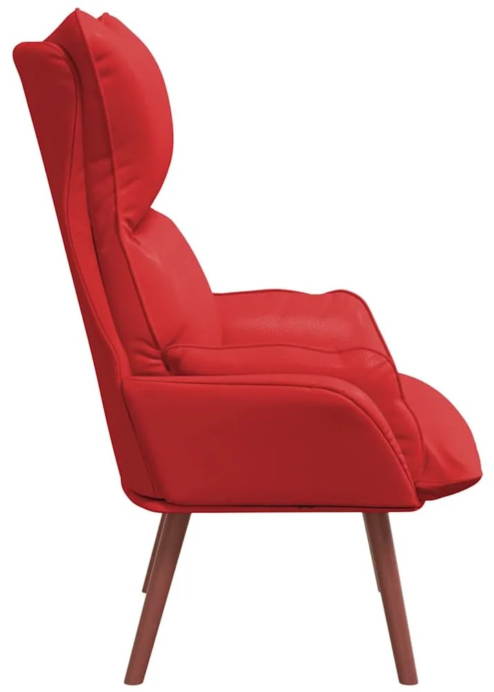 vidaXL Χαλαρωτική Πολυθρόνα Κόκκινο 69 x 74 x 93 εκ. Τεχνητό δέρμα