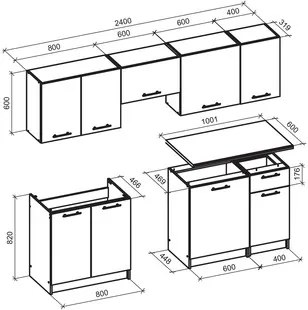 Κουζίνα DARIA 240  DIOMMI V-UA-DARIA_240-SONOMA/BIAŁY