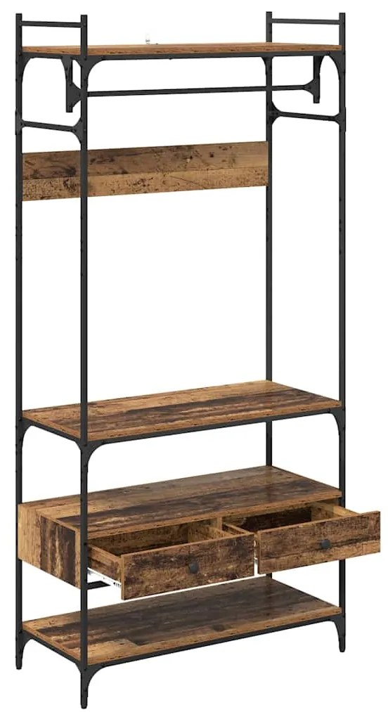 vidaXL Ντουλάπι Παλαιό ξύλο 89 x 39 x 184.5 εκ. Επεξεργασμένο ξύλο