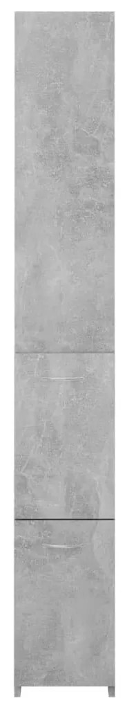 vidaXL Ντουλάπι Μπάνιου Γκρι Σκυροδέματος 25x26,5x170 εκ. Επεξ. Ξύλο