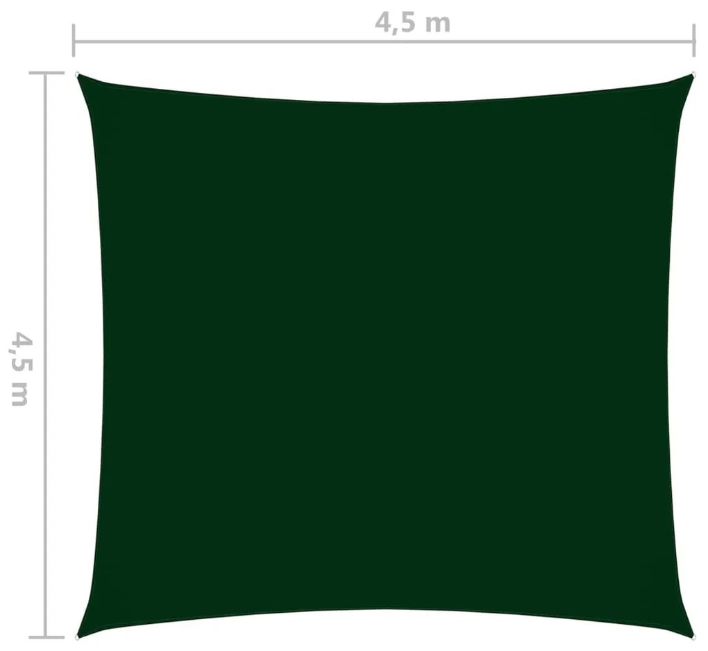 Πανί Σκίασης Τετράγωνο Σκ. Πράσινο 4,5x4,5 μ. από Ύφασμα Oxford - Πράσινο