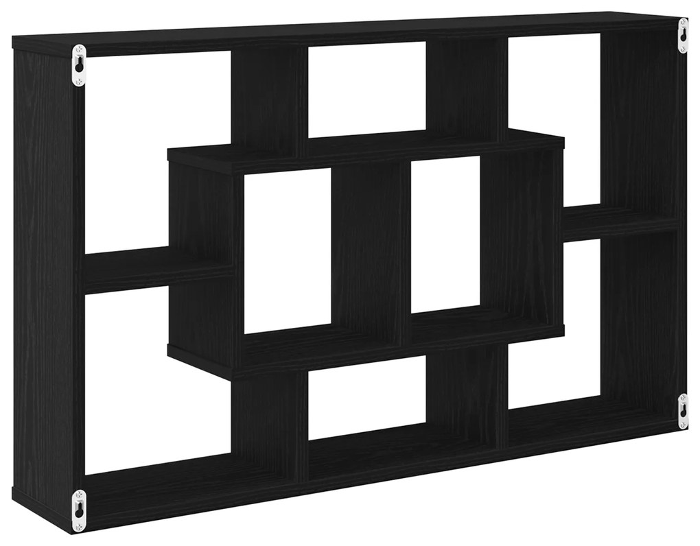 vidaXL Ράφι Τοίχου - Μαύρη Δρυς, 85 x 16 x 52.5 εκ., Φτιαγμένο από Επεξεργασμένο Ξύλο