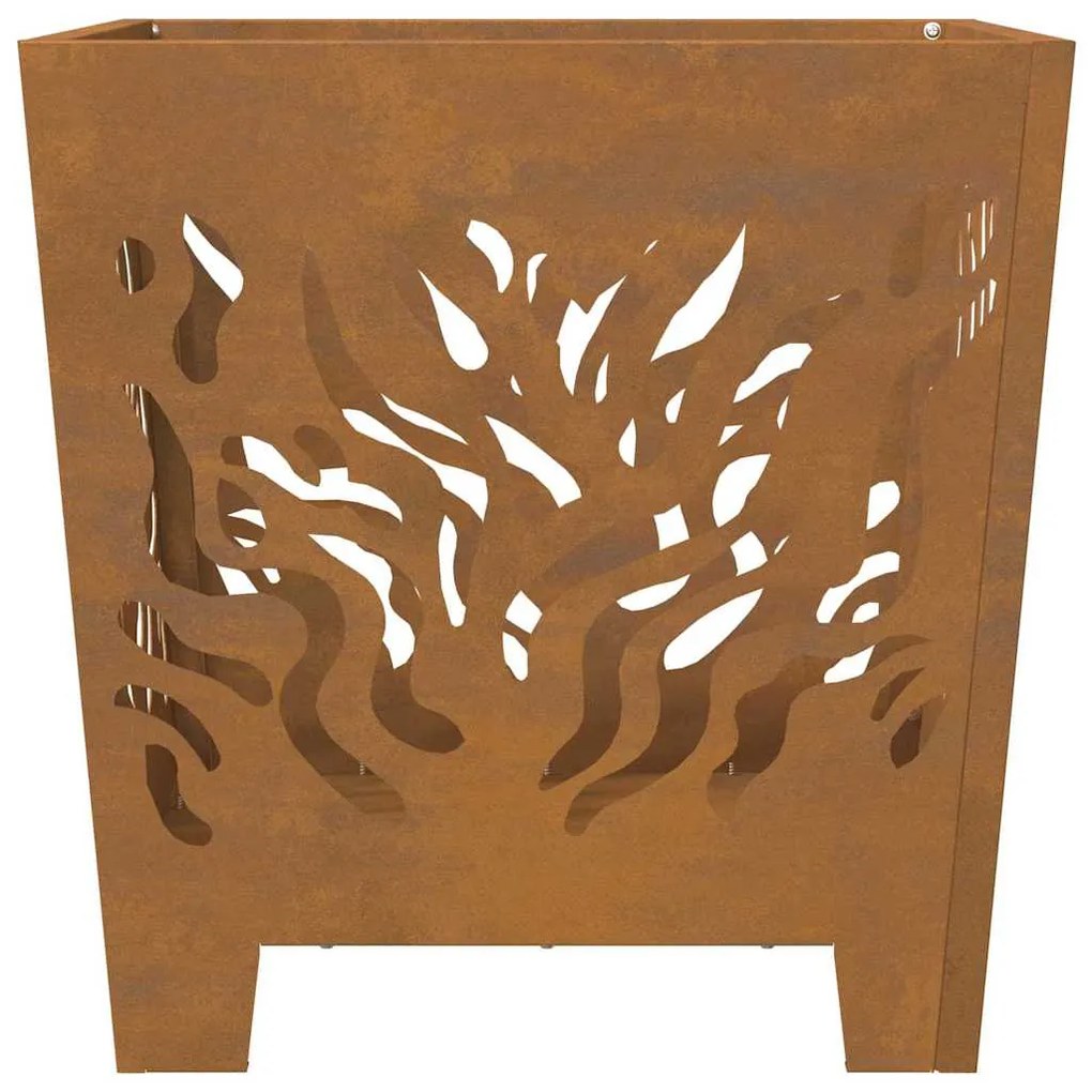 vidaXL Φωτιά Καφέ 40 x 40 x 40 cm Ατσάλι σκληρυθέν στον αέρα