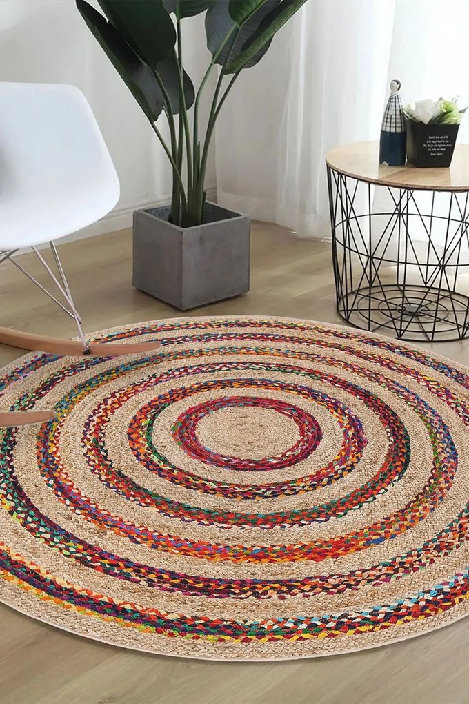 Χαλί Woopamuk496 599HFT5158 Natural-Multi Conceptum Hypnose 100X100cm Round