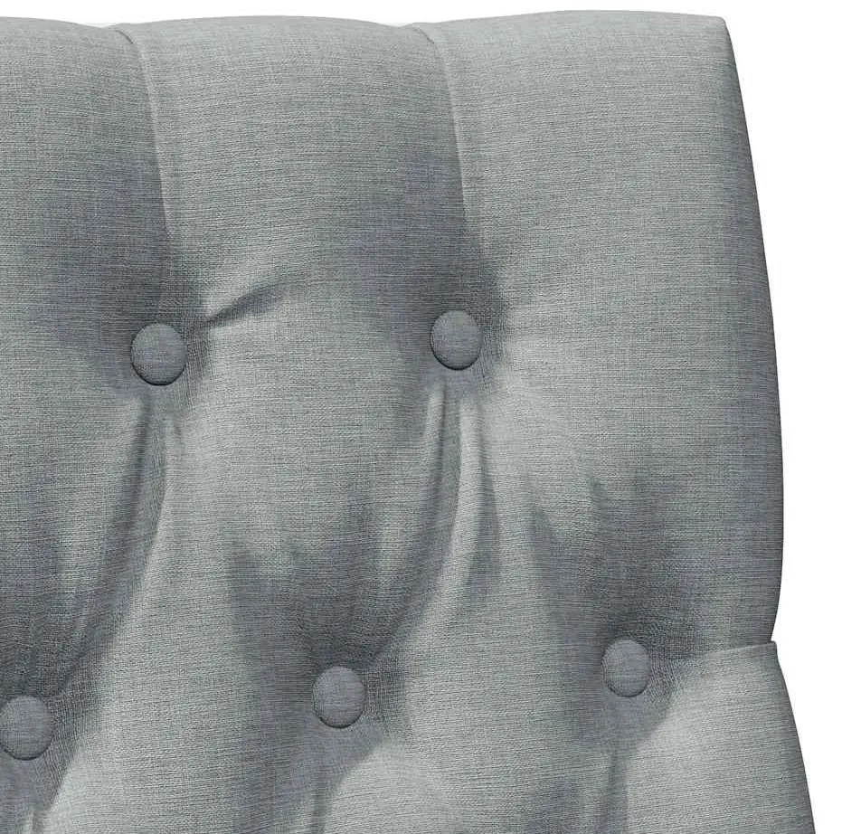 vidaXL Ταπετσαρισμένο κεφαλάρι Ανοιχτό γκρι 90 cm Στερεά ξυλεία πεύκου