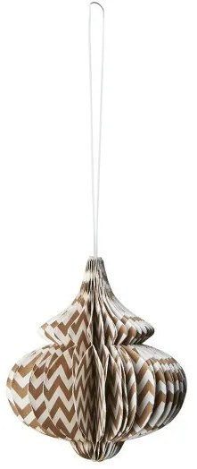 Χριστουγεννιάτικο Στολίδι Καφέ-Λευκό Χαρτί 8xΦ8cm Μαγνήτης Uni 760-418-05 Affari of Sweden 760-418-05