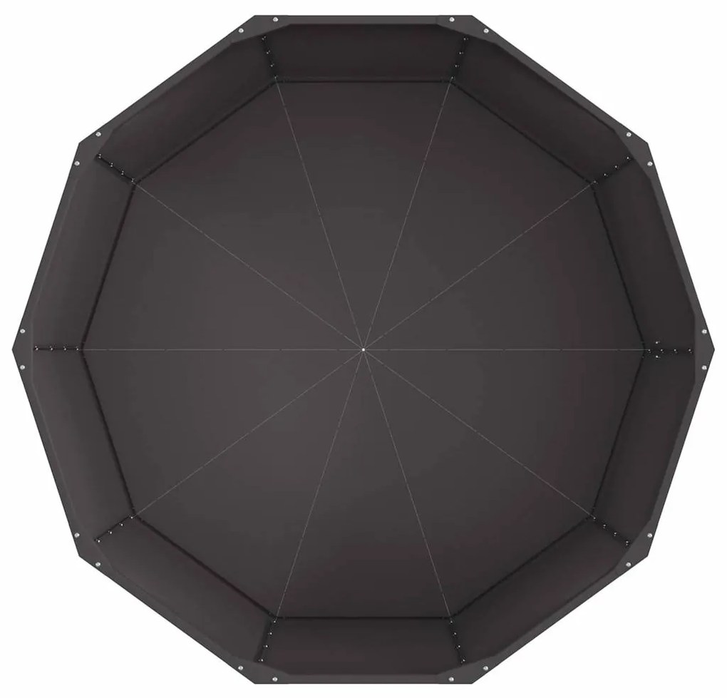 vidaXL Γλάστρα Μαύρο 120 x 120 x 50 εκ Ατσάλι