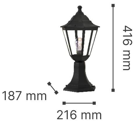 Φωτιστικό δαπέδου εξωτερικού χώρου Redfish 1xE27 Outdoor Stand Light Black D:41.6cmx21.6cm (80400314)
