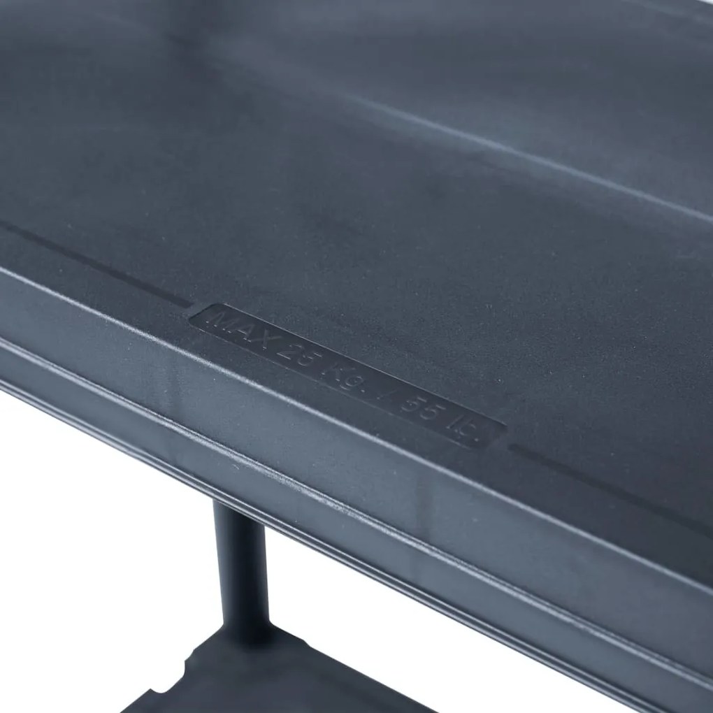 vidaXL Ραφιέρα Μαύρη 100 κ. 60 x 30 x 138 εκ. Πλαστική