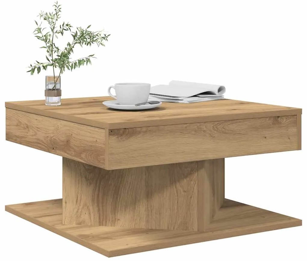 vidaXL Τραπεζάκι Σαλονιού τεχνίτης Δρυς 55x55x30 εκ Επεξεργασμένο Ξύλο