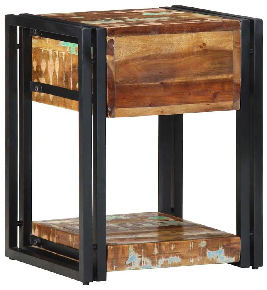 vidaXL Κομοδίνο 2 pcs 40 x 35 x 50 εκ. Μασίφ ανακυκλωμένο ξύλο