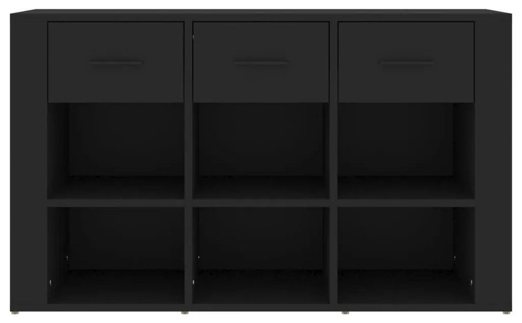 Ντουλάπι Μαύρο 100x30x59,5 εκ. από Επεξεργασμένο Ξύλο - Μαύρο