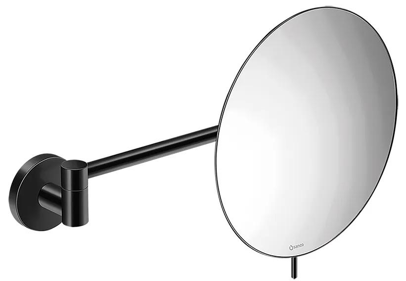 Καθρέπτης Μεγεθυντικός Επιτοίχιος Ø20x31 εκ. Μεγέθυνση x3 Black Mat Sanco Cosmetic Mirrors MR-705-M116