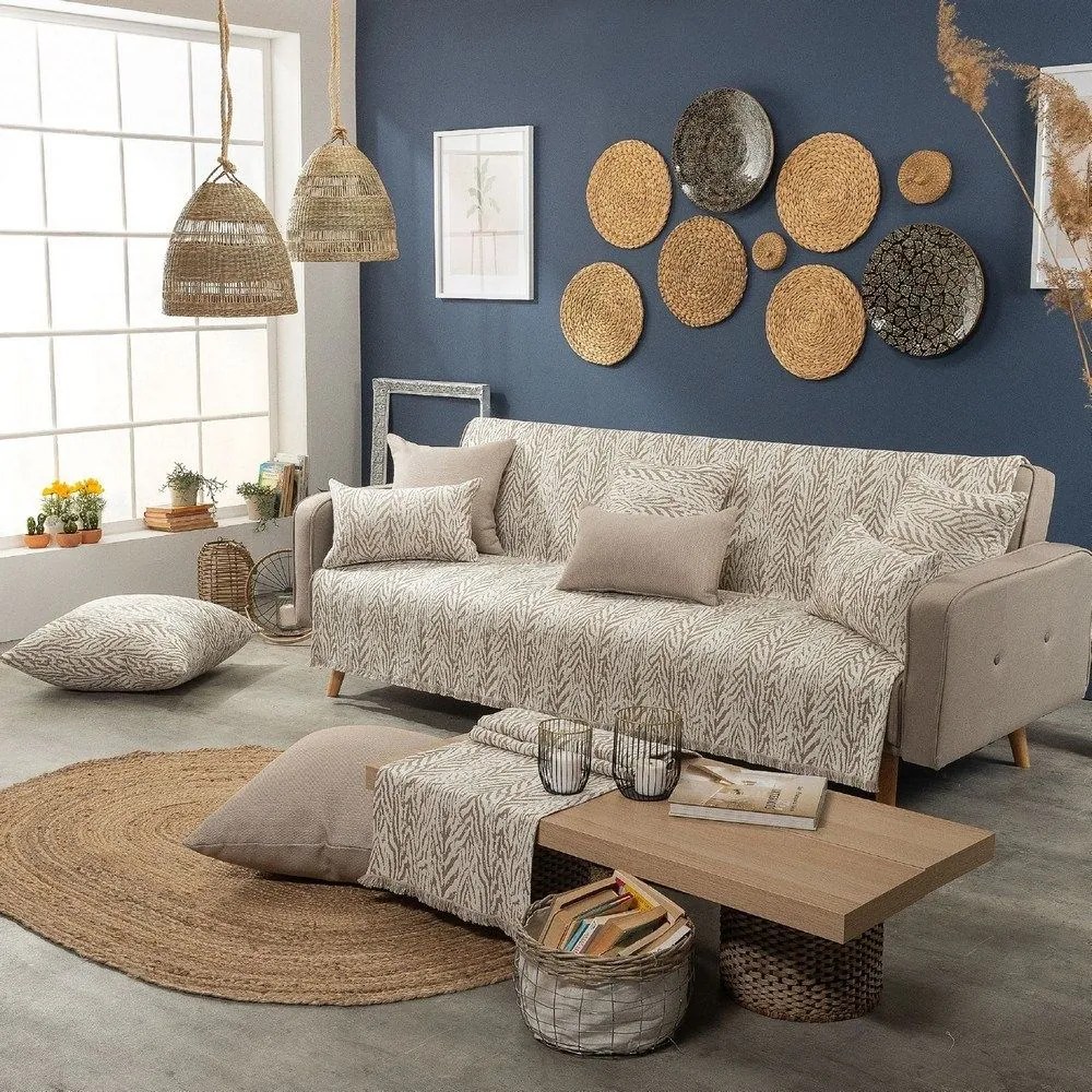 Τραβέρσα Vicenza 02 Beige Teoran 45X180 Cotton-Polyester