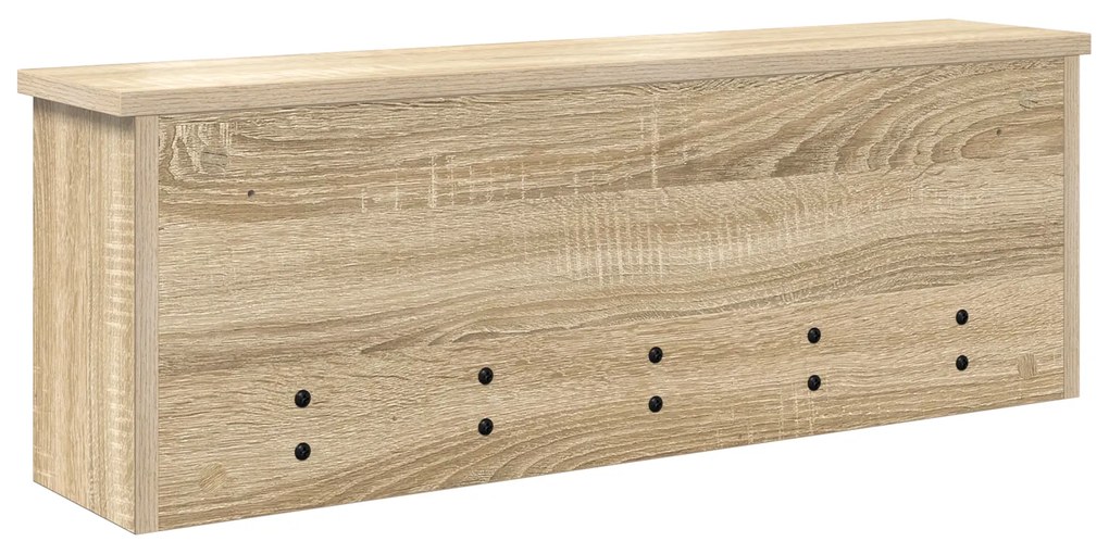 vidaXL Τοίχου Κρεμάστρα Sonoma Δρυς 75 x 16 x 26 εκ Επεξεργασμένο ξύλο