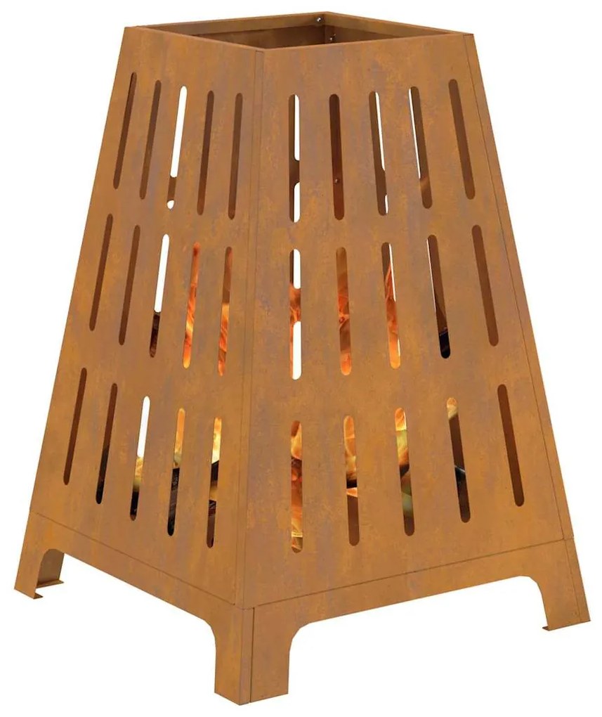 vidaXL Φωτιά Καφέ 50 x 50 x 70 cm Ατσάλι σκληρυθέν στον αέρα