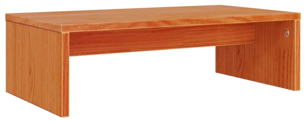 vidaXL Βάση Οθόνης Καφέ Κεριού 50 x 27 x 15 εκ. από Μασίφ Ξύλο Πεύκου