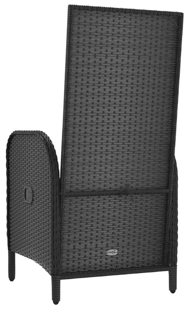 vidaXL Καρέκλες Κήπου 2 τεμ. Μαύρες από Συνθετικό Ρατάν