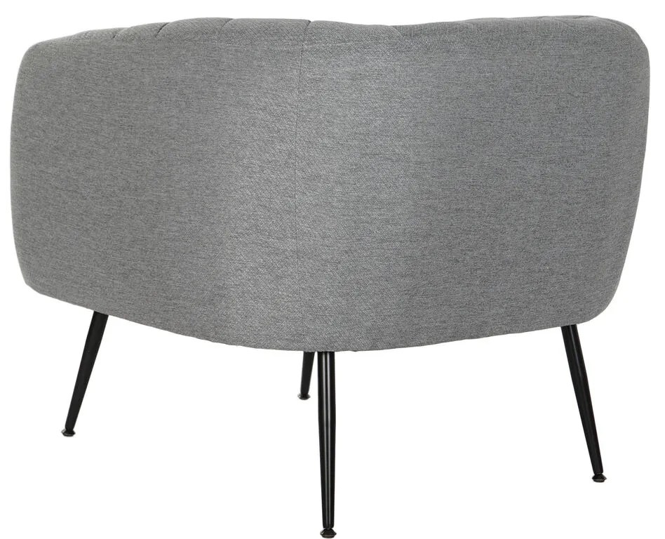 Πολυθρόνα DKD Home Decor Μαύρο Γκρι Αφρός Ξύλο Μέταλλο 81 x 75 x 73 cm